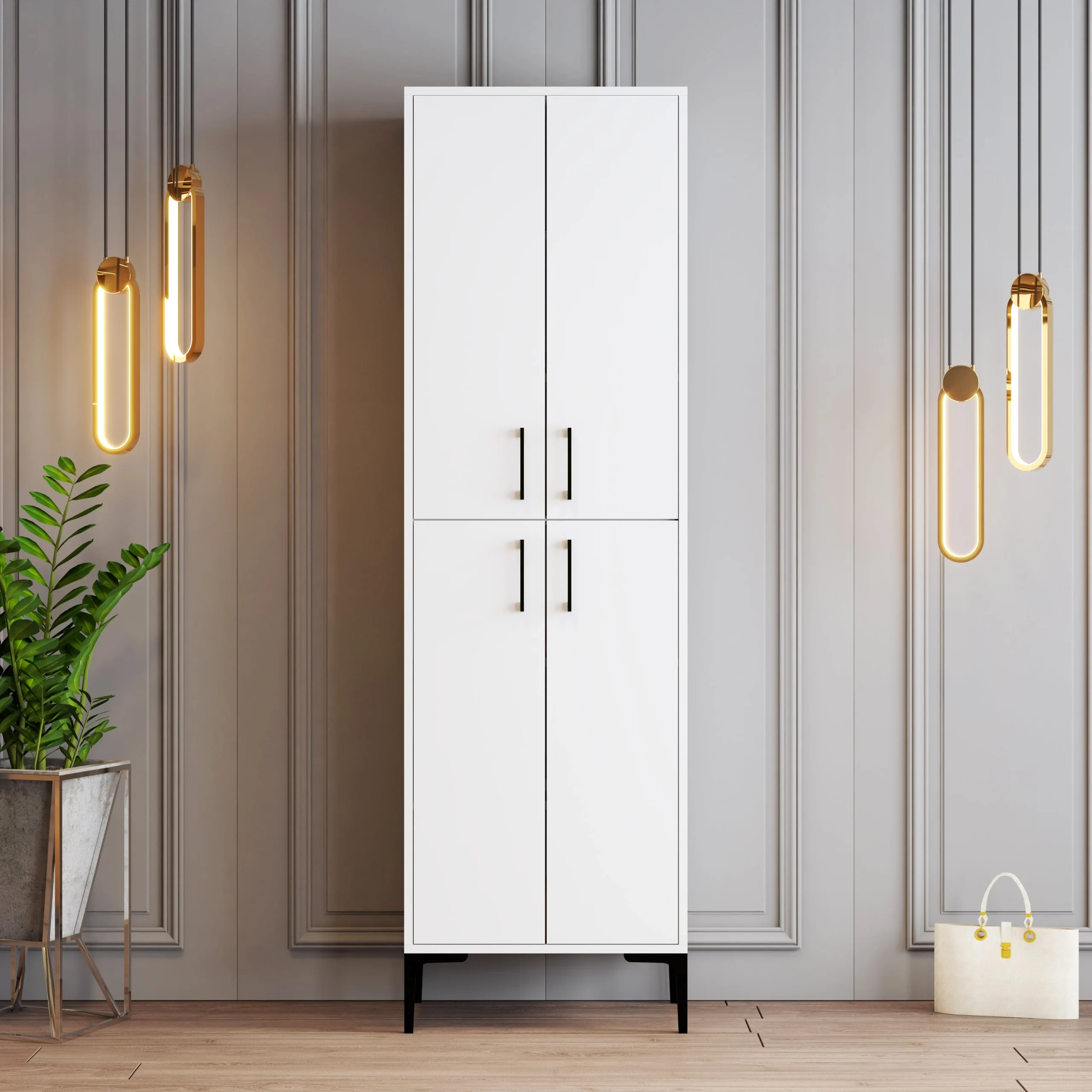 berlin-a-ayakkabilik-beyaz-beyaz-1 - Copy خزانة أحذية موديل Berlin - الصورة 1