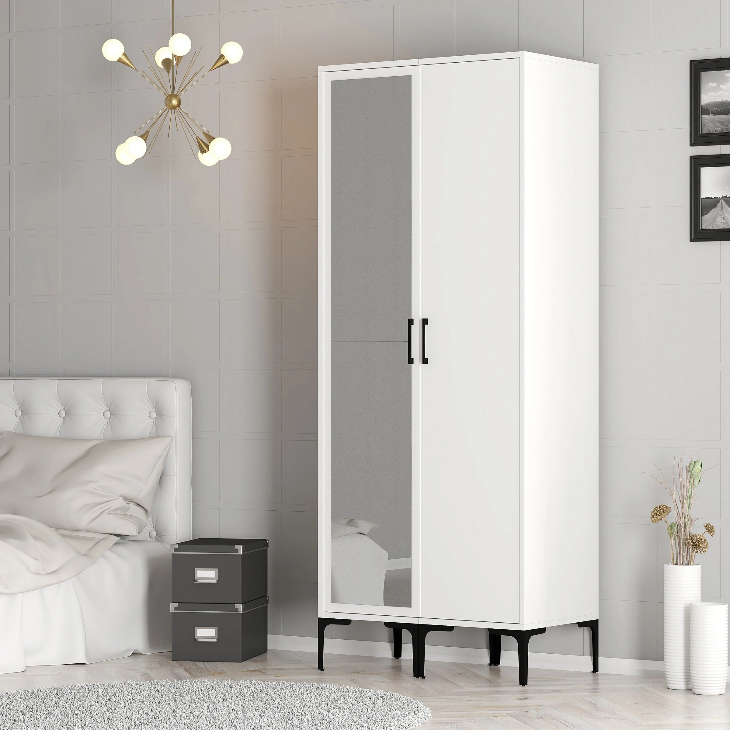 kumsal-rs-gardrop-beyaz-beyaz-1 خزانة ملابس موديل Kumsal - الصورة 1